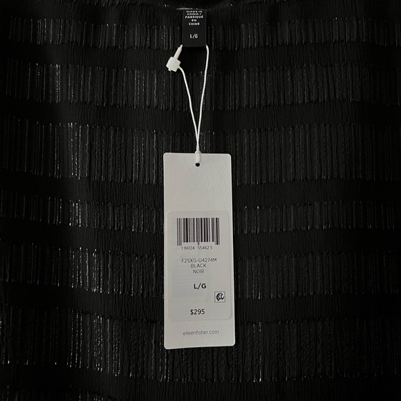 NWT Eileen Fisher Sheer Silk Glimmer Ballet Neck Tank - Picture 6 of 7